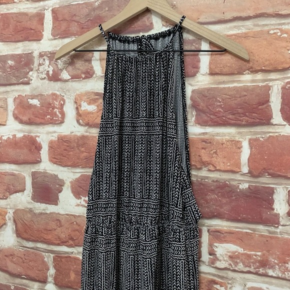 Bcbgeneration Dress Women's Medium Black White Abstract Stretchy Sleeveless - Picture 3 of 8